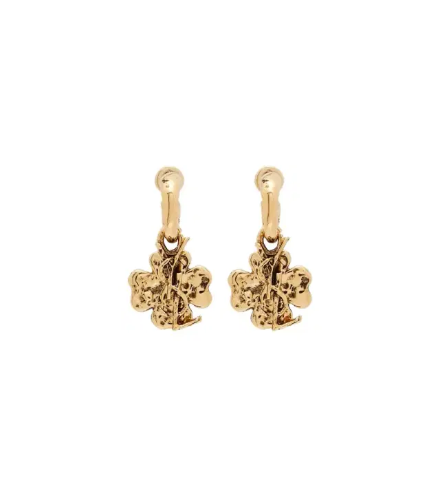 Saint Laurent Cassandre Lucky Charm drop earrings