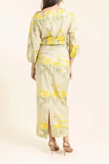 BERNADETTE Ezra Dress - Yellow Chamomille Sand | Thumbnail 4