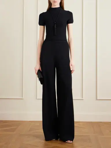 Ralph Lauren Collection Stretch-jersey Mid-rise Wide-leg Pants | Thumbnail 2