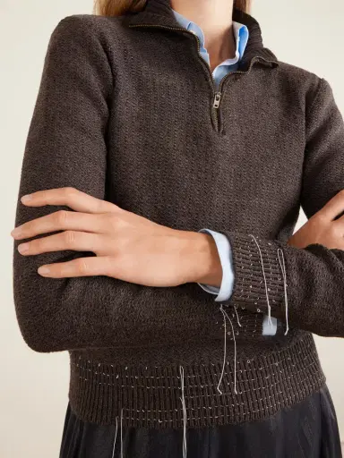 Maison Margiela Distressed Wool-blend Sweater | Thumbnail 4