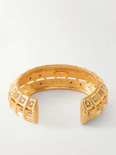 Sonia Petroff Lobster Vibe Gold-plated Crystal Cuff | Thumbnail 3 Sonia Petroff Lobster Vibe Gold-plated Crystal Cuff | Thumbnail 3