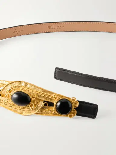 Sonia Petroff Eterna Gold-tone, Leather And Resin Belt | Thumbnail 3 Sonia Petroff Eterna Gold-tone, Leather And Resin Belt | Thumbnail 3