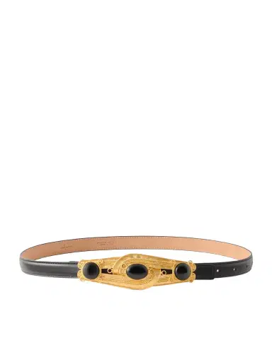 Sonia Petroff Eterna Gold-tone, Leather And Resin Belt | Thumbnail 1 Sonia Petroff Eterna Gold-tone, Leather And Resin Belt | Thumbnail 1