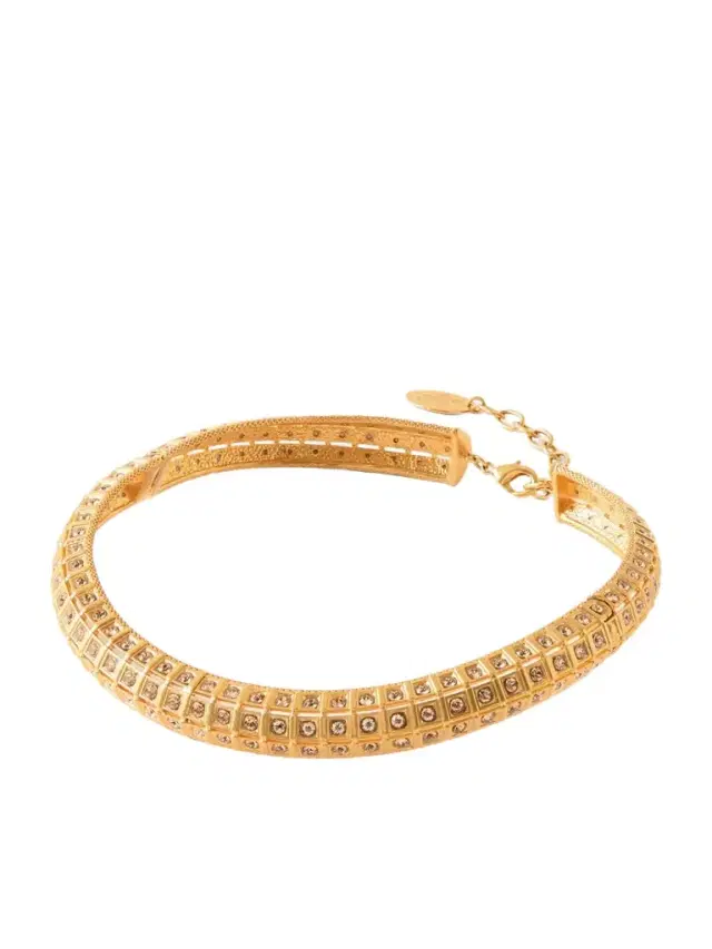 Sonia Petroff Lobster Vibe Crystal-embellished Gold-plated Necklace