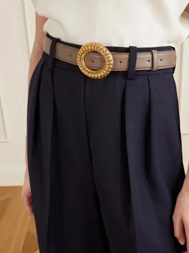 Sonia Petroff Lobster Vibe Gold-tone, Leather And Crystal Belt | Thumbnail 2