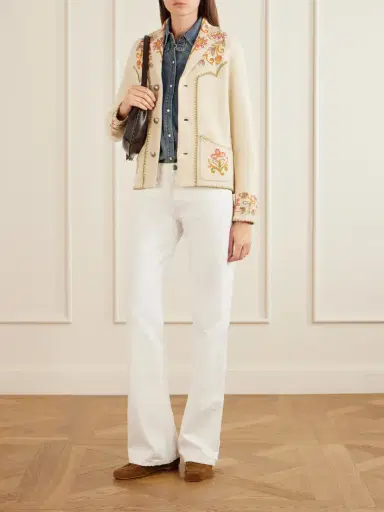 RRL Bella Crochet-trimmed Cotton And Cashmere-blend Cardigan | Thumbnail 2 RRL Bella Crochet-trimmed Cotton And Cashmere-blend Cardigan | Thumbnail 2
