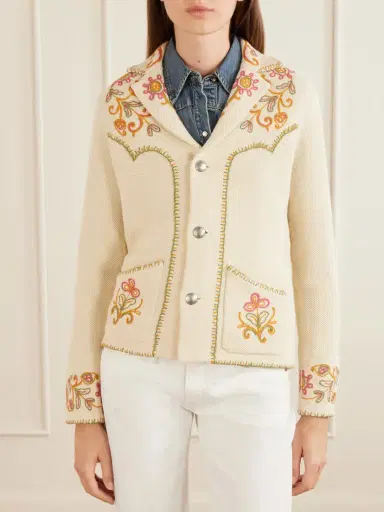 RRL Bella Crochet-trimmed Cotton And Cashmere-blend Cardigan | Thumbnail 3 RRL Bella Crochet-trimmed Cotton And Cashmere-blend Cardigan | Thumbnail 3