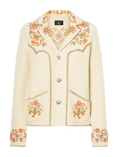 RRL Bella Crochet-trimmed Cotton And Cashmere-blend Cardigan | Thumbnail 1 RRL Bella Crochet-trimmed Cotton And Cashmere-blend Cardigan | Thumbnail 1
