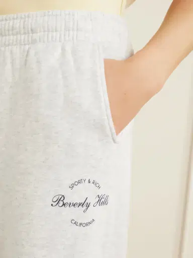 Sporty & Rich Beverly Script Cotton-jersey Track Pants | Thumbnail 5