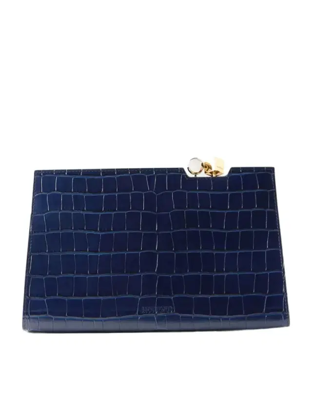 La Plage Croco-embossed Leather Shoulder Bag