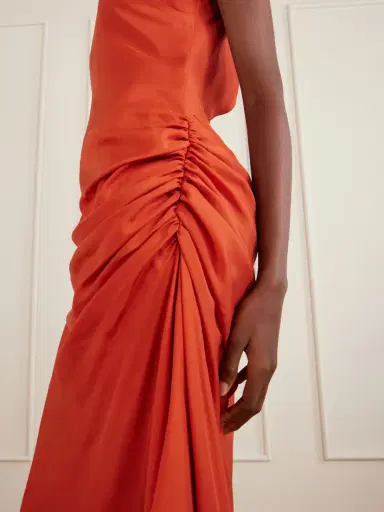 LIBEROWE Enya Gathered Silk-chiffon Midi Dress | Thumbnail 4 LIBEROWE Enya Gathered Silk-chiffon Midi Dress | Thumbnail 4