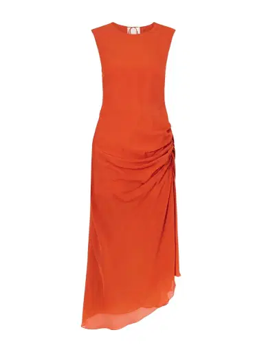 LIBEROWE Enya Gathered Silk-chiffon Midi Dress | Thumbnail 1 LIBEROWE Enya Gathered Silk-chiffon Midi Dress | Thumbnail 1