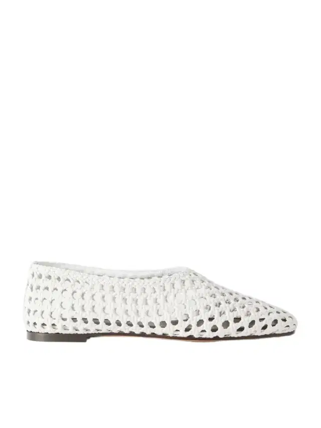 Emme Parsons High Throat Woven Leather Ballet Flats