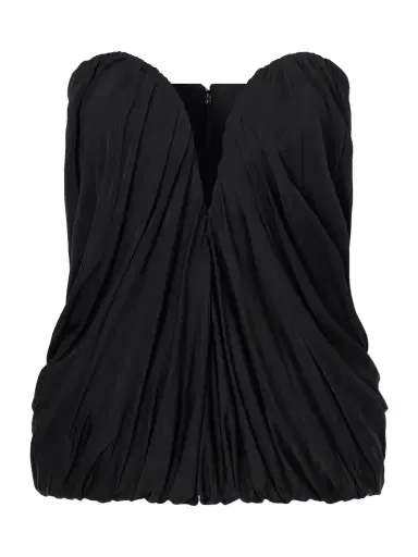 Ilkyaz Ozel Olivienne Draped Satin Bustier Top | Thumbnail 1 Ilkyaz Ozel Olivienne Draped Satin Bustier Top | Thumbnail 1