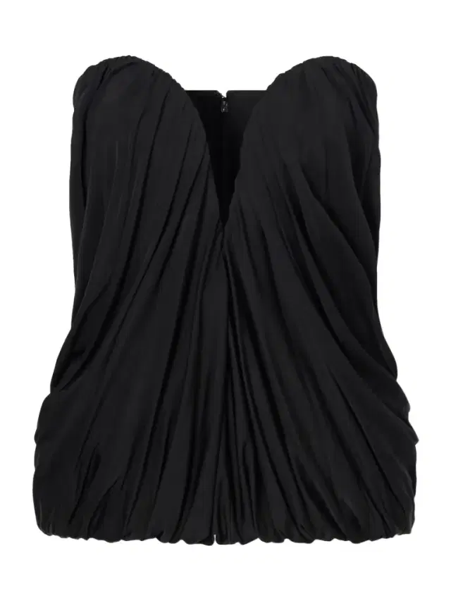 Olivienne Draped Satin Bustier Top