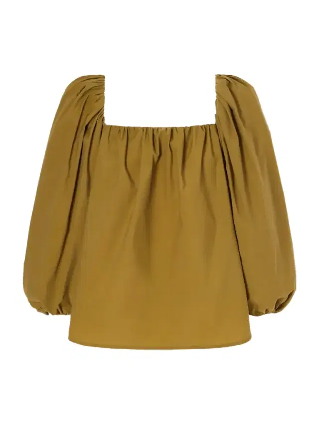 Gathered Poplin Blouse