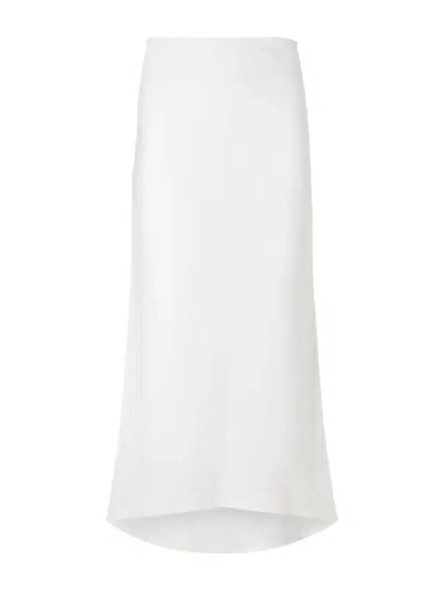 Linen-canvas Midi Skirt
