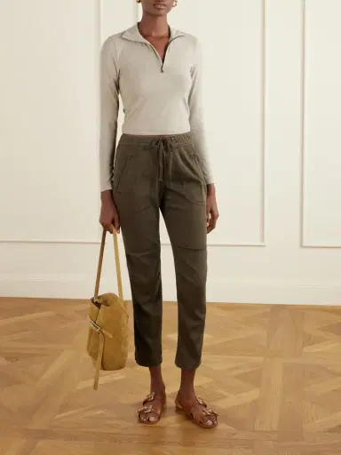 James Perse Cotton-blend Twill Track Pants | Thumbnail 2 James Perse Cotton-blend Twill Track Pants | Thumbnail 2