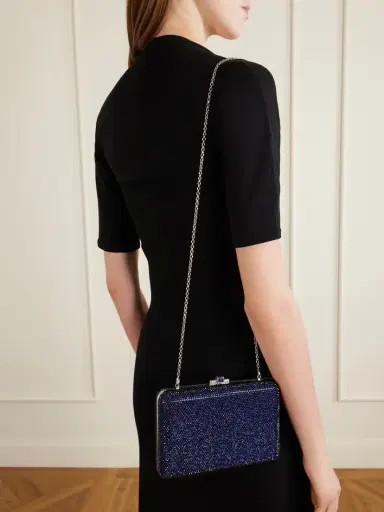 Judith Leiber Couture Slim Slide Crystal-embellished Silver-tone Clutch | Thumbnail 2 Judith Leiber Couture Slim Slide Crystal-embellished Silver-tone Clutch | Thumbnail 2