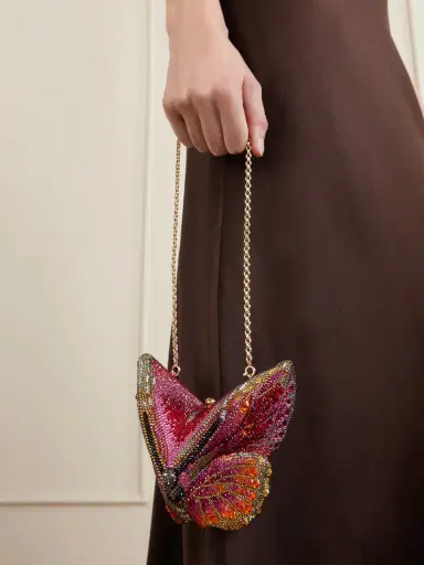 Judith Leiber Couture Butterfly Fireclipper Crystal-embellished Gold-tone Clutch | Thumbnail 2