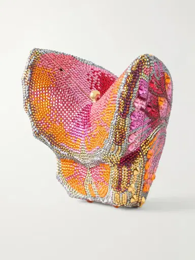 Judith Leiber Couture Butterfly Fireclipper Crystal-embellished Gold-tone Clutch | Thumbnail 4