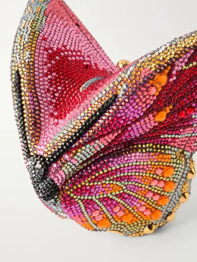 Judith Leiber Couture Butterfly Fireclipper Crystal-embellished Gold-tone Clutch | Thumbnail 5
