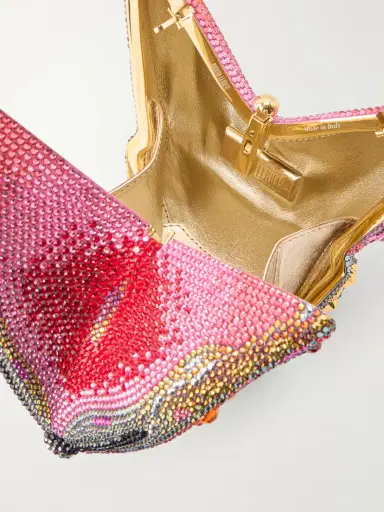 Judith Leiber Couture Butterfly Fireclipper Crystal-embellished Gold-tone Clutch | Thumbnail 6