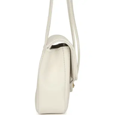 Chanel Chanel Mini Preppy Coco Clutch with Straps White Shiny Caviar Brushed Gold Hardware | Thumbnail 3
