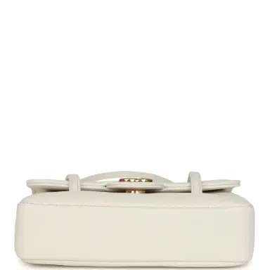 Chanel Chanel Mini Preppy Coco Clutch with Straps White Shiny Caviar Brushed Gold Hardware | Thumbnail 6