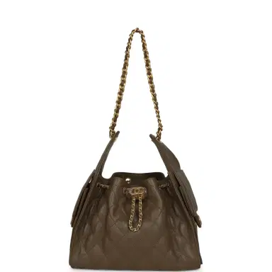 Chanel Chanel Small 25 Hobo Bag Dark Khaki Caviar Antique Gold Hardware | Thumbnail 7 Chanel Chanel Small 25 Hobo Bag Dark Khaki Caviar Antique Gold Hardware | Thumbnail 7