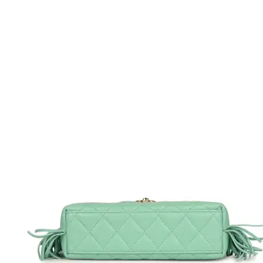 Chanel Chanel Small Fringe Kelly Green Lambskin Gold Hardware | Thumbnail 6 Chanel Chanel Small Fringe Kelly Green Lambskin Gold Hardware | Thumbnail 6