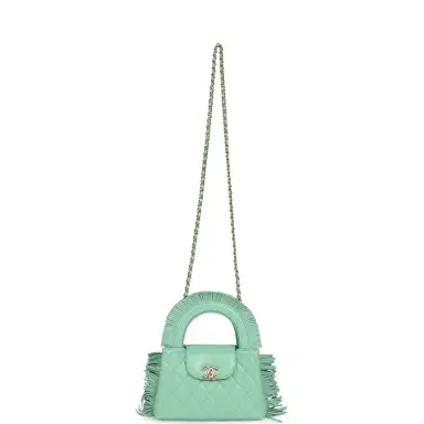 Chanel Chanel Small Fringe Kelly Green Lambskin Gold Hardware | Thumbnail 7 Chanel Chanel Small Fringe Kelly Green Lambskin Gold Hardware | Thumbnail 7