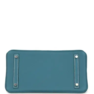 HERMÈS Hermes Birkin 30 Blue Jean Togo Palladium Hardware | Thumbnail 6 HERMÈS Hermes Birkin 30 Blue Jean Togo Palladium Hardware | Thumbnail 6