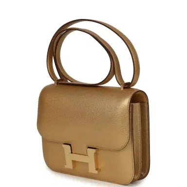 HERMÈS Hermes Constance 18 Dore Chevre Chamkilight Permabrass Hardware | Thumbnail 5