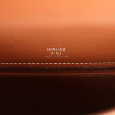 HERMÈS Hermes Kelly Sellier 25 Gold Swift and Ecru Beige Toile H Canvas Palladium Hardware | Thumbnail 7