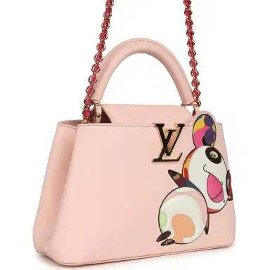 Louis Vuitton Louis Vuitton X Takashi Murakami Panda Capucines BB Opal Pink Taurillon Leather Gold Hardware | Thumbnail 2