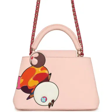 Louis Vuitton Louis Vuitton X Takashi Murakami Panda Capucines BB Opal Pink Taurillon Leather Gold Hardware | Thumbnail 4