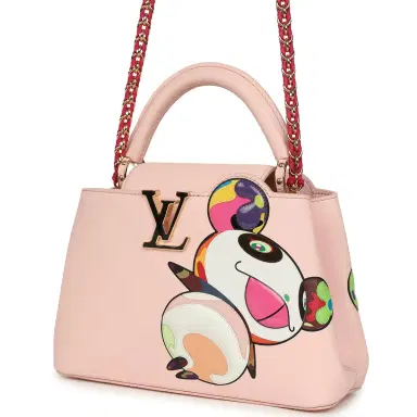 Louis Vuitton Louis Vuitton X Takashi Murakami Panda Capucines BB Opal Pink Taurillon Leather Gold Hardware | Thumbnail 5