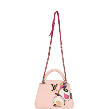 Louis Vuitton Louis Vuitton X Takashi Murakami Panda Capucines BB Opal Pink Taurillon Leather Gold Hardware | Thumbnail 7