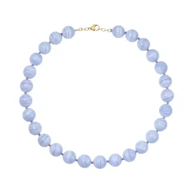 Stephanie Gottlieb Kendall Large Blue Lace Agate Beaded Necklace | Thumbnail 1 Stephanie Gottlieb Kendall Large Blue Lace Agate Beaded Necklace | Thumbnail 1
