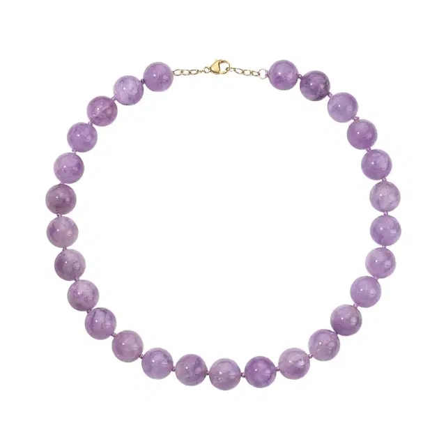 Stephanie Gottlieb Kendall Large Cape Amethyst Beaded Necklace