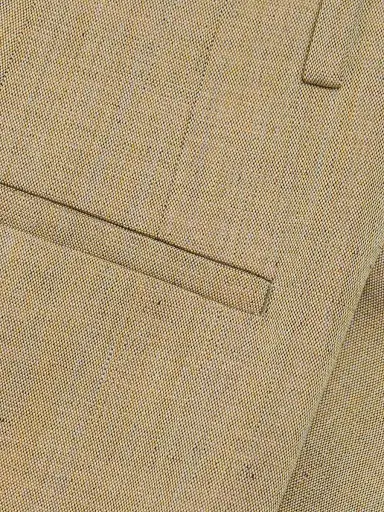 Bottega Veneta Women's Tapered Wool-Linen Blend Trousers - Green Lavamel | Thumbnail 7