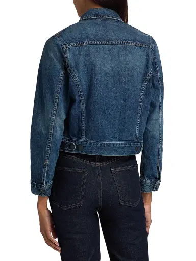 Nili Lotan Women's Carly Denim Jacket - Simon Wash - Size XL | Thumbnail 5