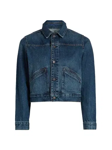 Nili Lotan Women's Carly Denim Jacket - Simon Wash - Size XL | Thumbnail 1