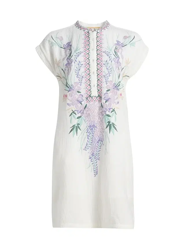 Johnny Was Women's Mishti Floral Cotton Minidress - Natural