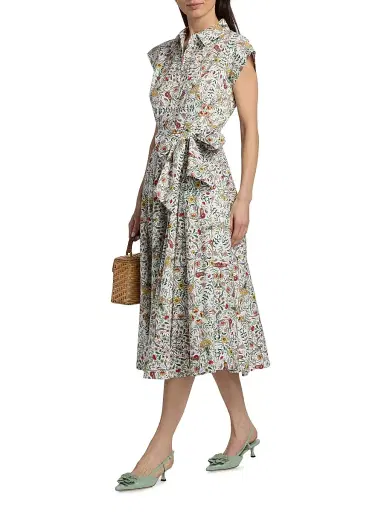 Elie Tahari Women's The Fran Folk Floral Shirtdress | Thumbnail 2