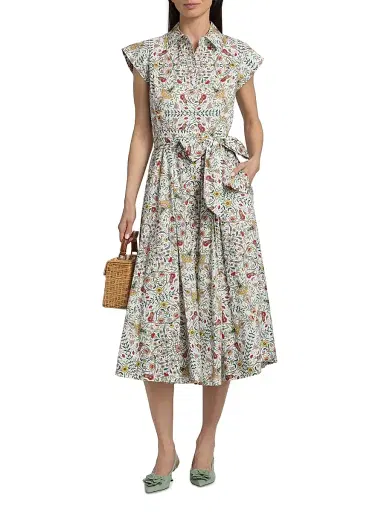 Elie Tahari Women's The Fran Folk Floral Shirtdress | Thumbnail 3
