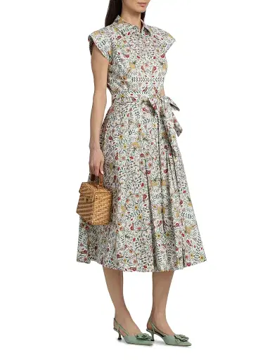 Elie Tahari Women's The Fran Folk Floral Shirtdress | Thumbnail 4
