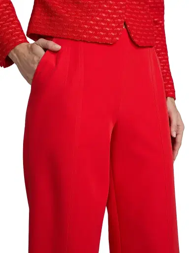 Elie Tahari Women's The Julia Pleated Wide-Leg Trousers - Poppy Glow | Thumbnail 6