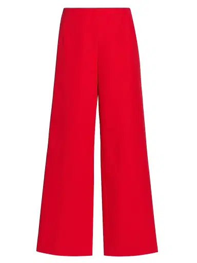Elie Tahari Women's The Julia Pleated Wide-Leg Trousers - Poppy Glow | Thumbnail 1